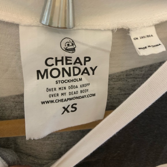 Urban Outfitters/Cheap Monday Diagonal Stripe Top - Picture 4 of 4